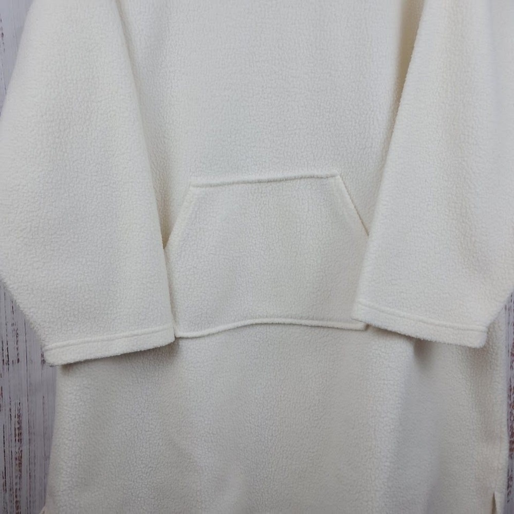 Koolaburra by UGG 1X Cream Long Sherpa Plush Hoodie Pullover Loungewear Coverup - Picture 3 of 7